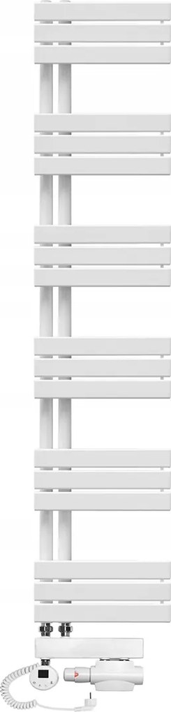 Fürdőszobai dekoratív víz-elektromos radiátor 1840x400 fehér létra