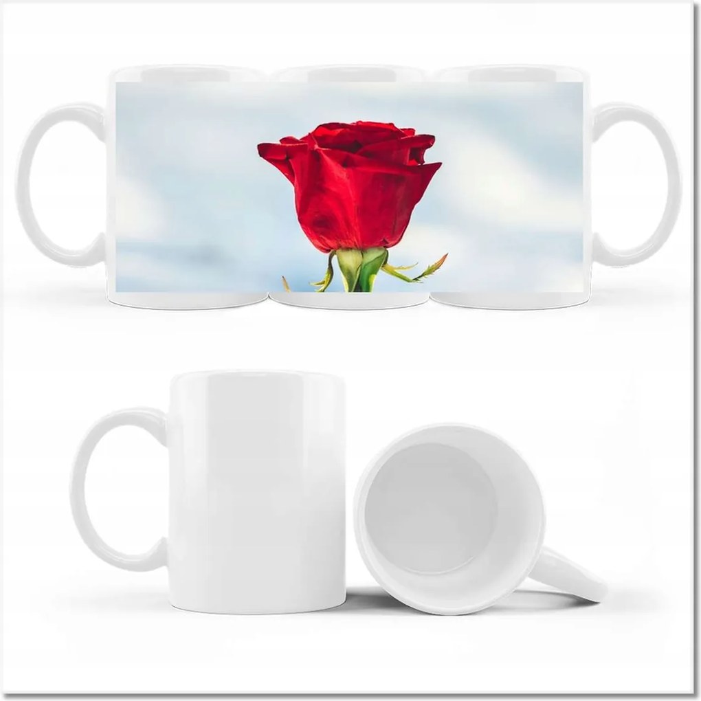 Bögre fényképpel Rózsa Virág Virágok Rózsa