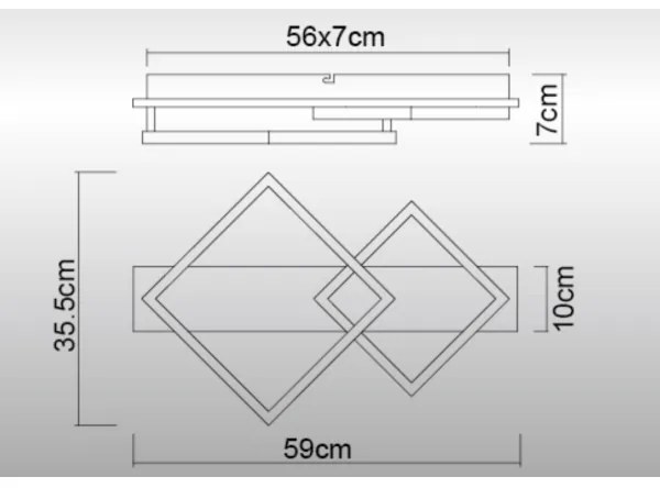 Globo 67847-24 - LED Mennyezeti lámpa LESINA LED/24W/230V 3000K