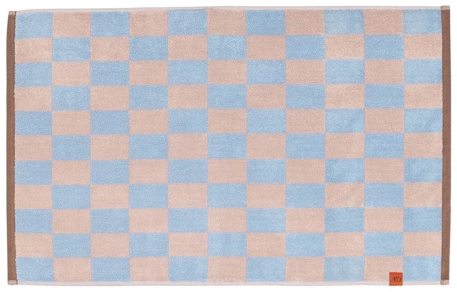 Kék-rózsaszín bio pamut fürdőszobai kilépő 50x80 cm Retro – Mette Ditmer Denmark