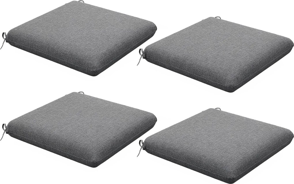 Outsunny étkezőszék párnák 47x47x7 cm - 4 db vízálló és UV-védelemmel ellátott párna, beltéri és kültéri használatra | Aosom