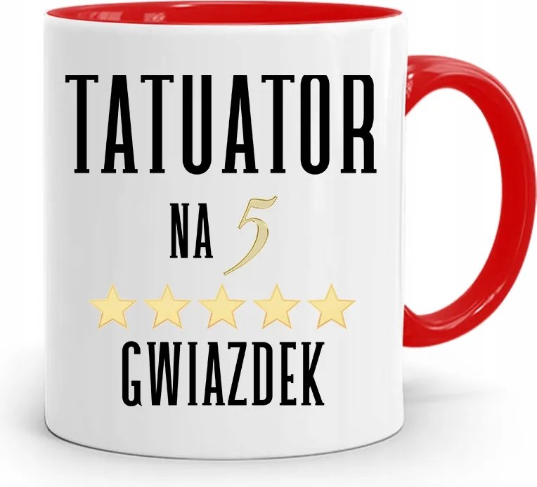 Tetoválóknak Tetováló Bögre Piros Ajándék fényképes nyomtatással