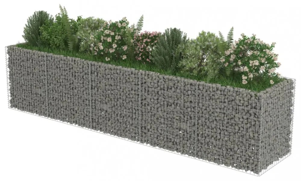 horganyozott acél gabion magaságyás 450 x 90 x 100 cm
