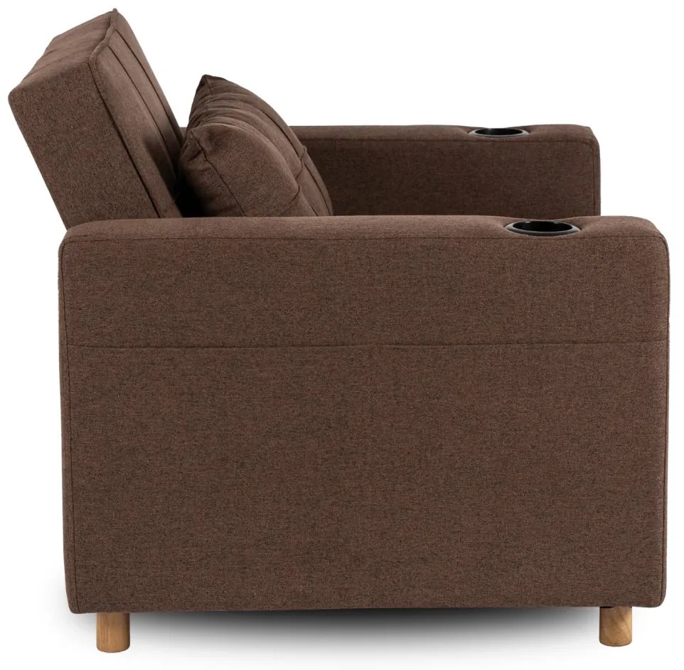 Ágyazható Fotel Barna Kárpittal. SOLOR