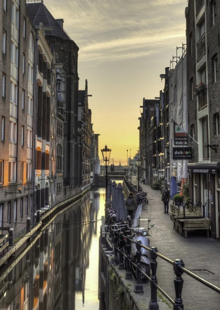 Poszter 42x59,4cm Csatorna Amszterdam városon keresztül 6, Assaf Frank