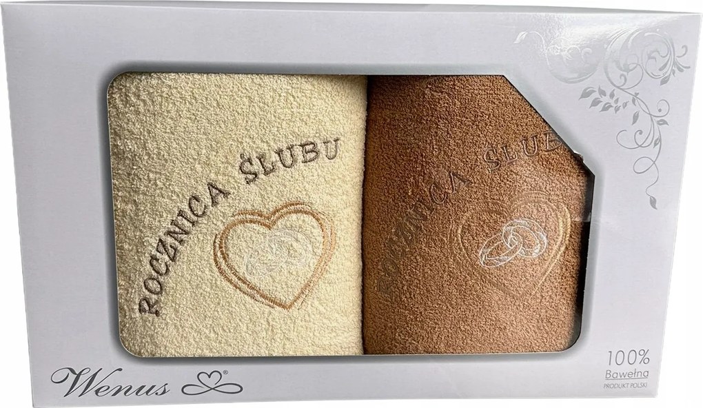 Törölköző szett Hímzett On/ona 70x140 Esküvői Ajándék vastag