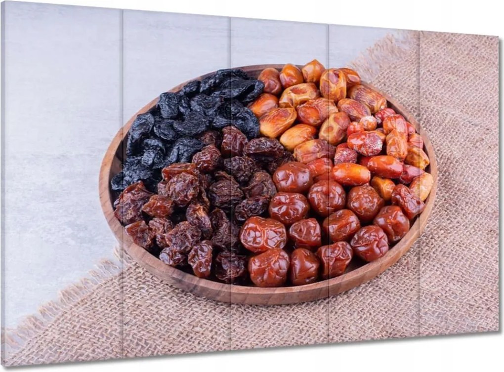 Vászonkép 100x70 Bakalie Aszalt gyümölcsök Datolya