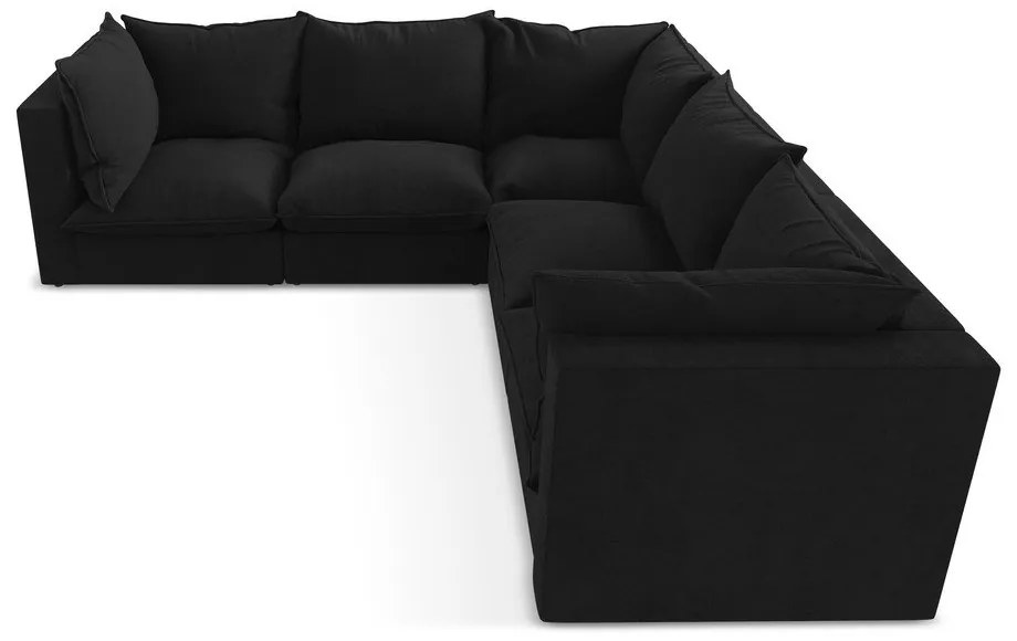 Fekete sarokkanapé Manao – Makamii