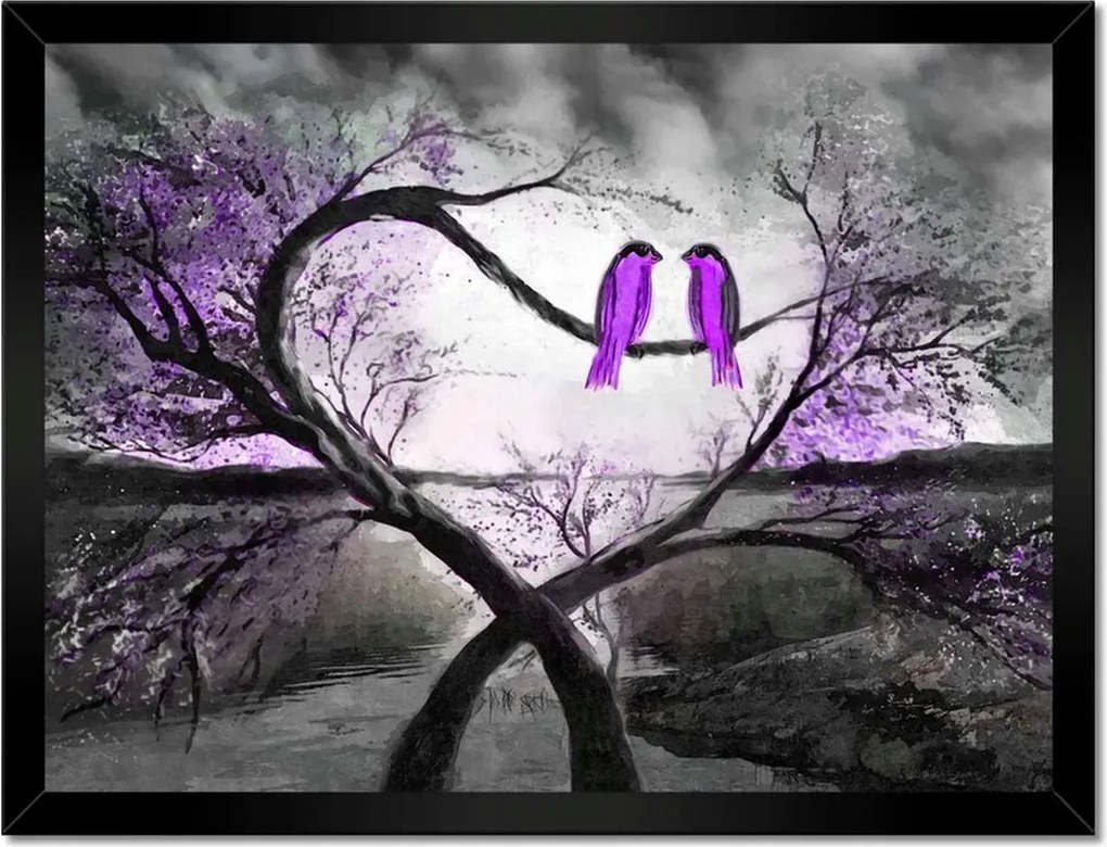 Poszterek keretben 40x30 Udvarlás a holdfényben