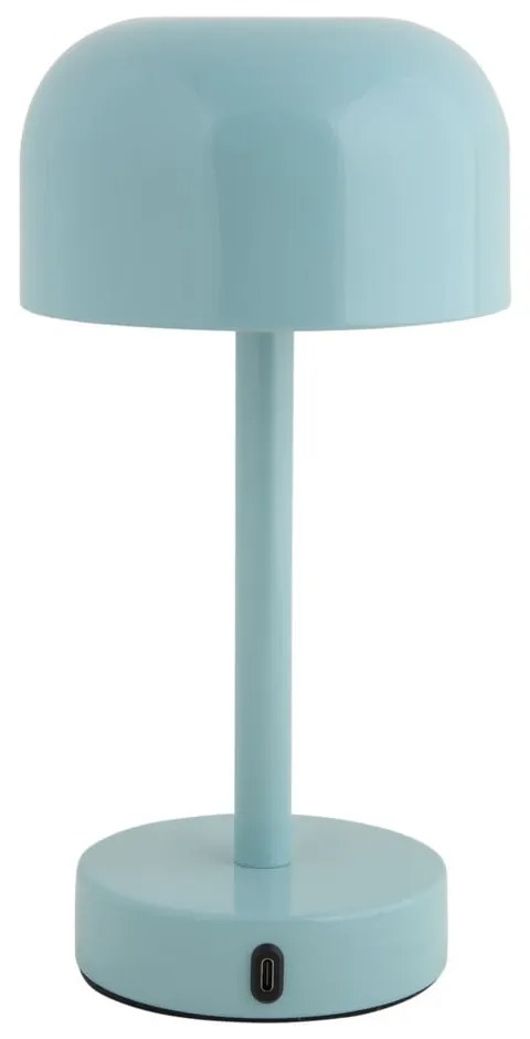 Világoskék LED asztali lámpa fém búrával (magasság 24,5 cm) James – Leitmotiv