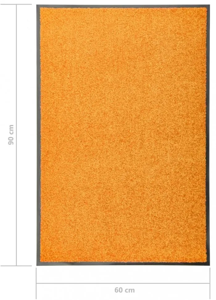 narancssárga kimosható lábtörlő 60 x 90 cm