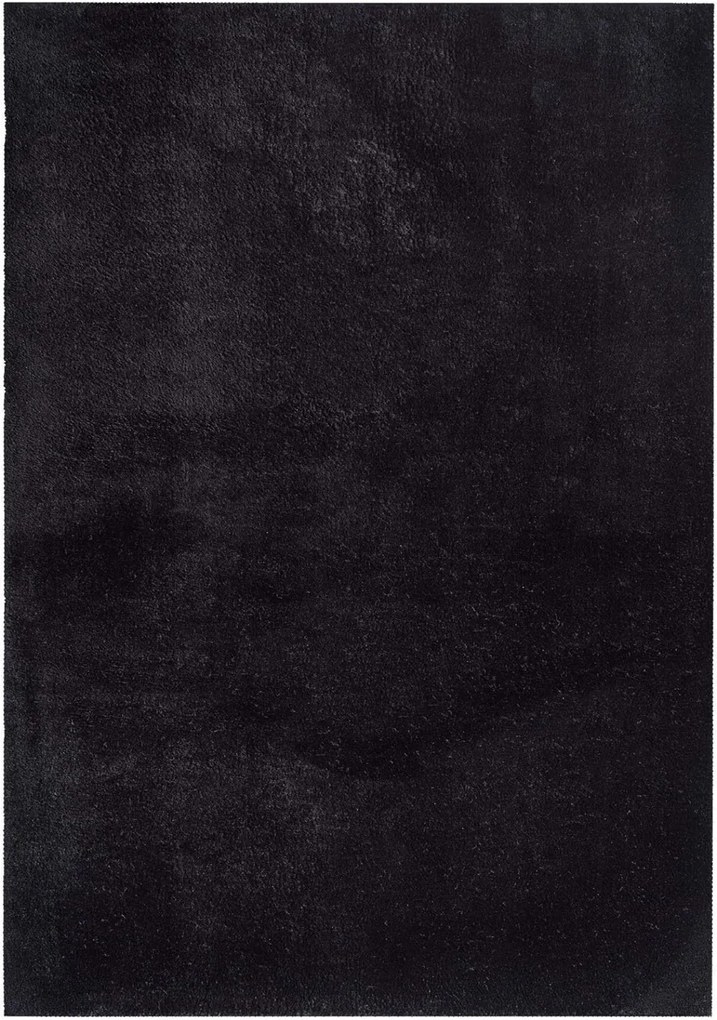 Fekete plüss shaggy szőnyeg, 200x290cm, Star Shaggy