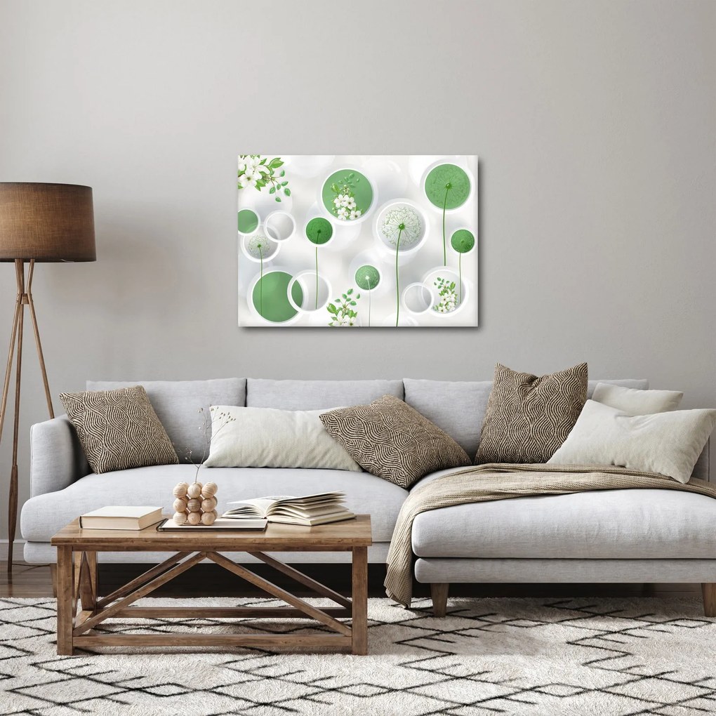 Kép - Virágok körben (70x50 cm)