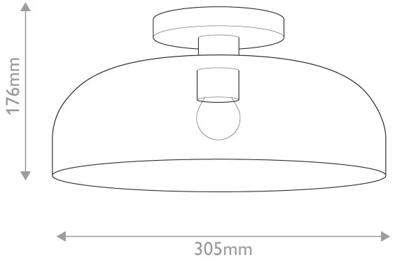 Alora Mood ALM-SYLVIA-SF-BK-CL - Mennyezeti lámpa SYLVIA 1xE27/60W/230V fekete