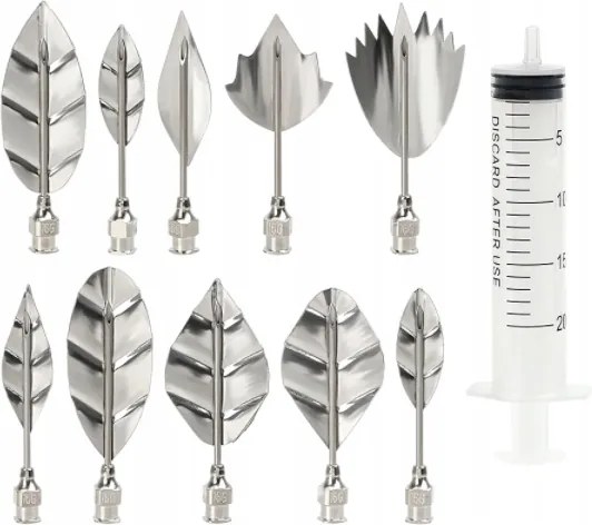 Fecskendő Szett +acél Zselé Virágok 3D