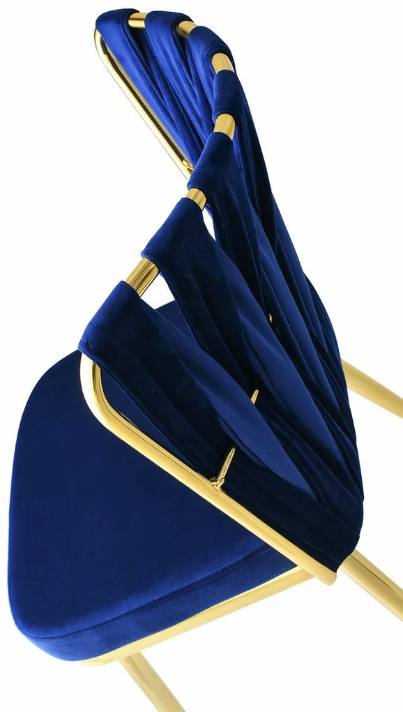 Kusakli Navy Blue and Gold étkezőszék szett, 4 db, 4 db