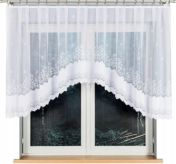 Genowefa Jacquard függöny 300x120cm méret (kész) íves Minta Kiárusítás