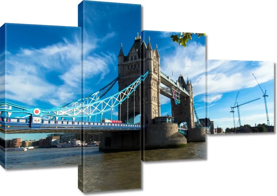 Vászonkép 100x70 Tower Bridge az éggel