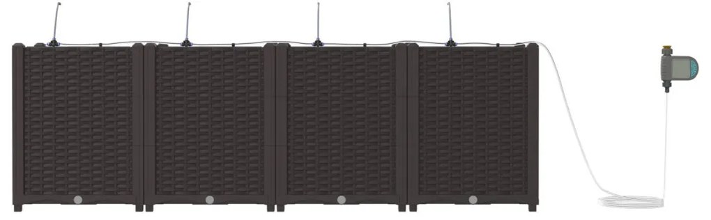 Kerti ültetők Barna 160 x 40 x 52 cm Acél