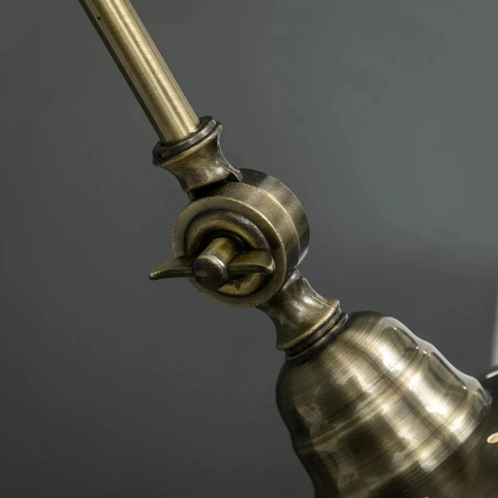 HOMCOM Vintage állólámpa, állítható szöggel, sárgaréz hatású, 42 x 25,5 x 152 cm, bronz