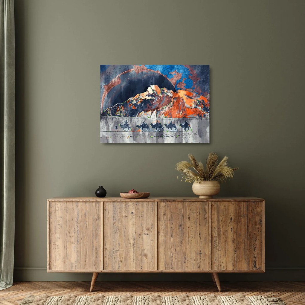Üveg kép - A sweathouse-ok illusztrációja (70x50 cm)