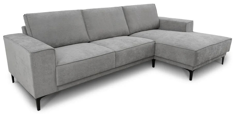 Szürke sarokkanapé (jobb oldali-heverő résszel) Copenhagen – Scandic