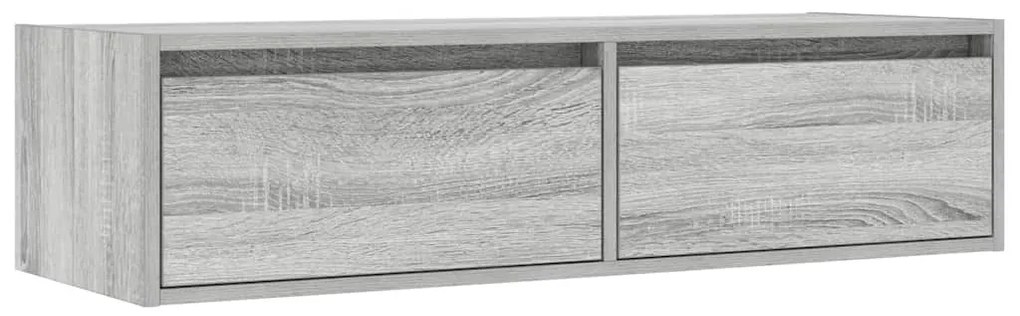 TV szekrény LED világítással szürke sonoma 100X35,5x25 cm