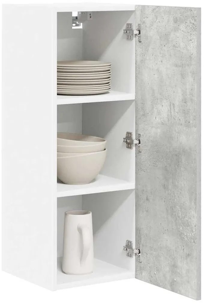 Függő szekrény Riga 2 pcs Beton szürke és fehér 30 x 31 x 80 cm