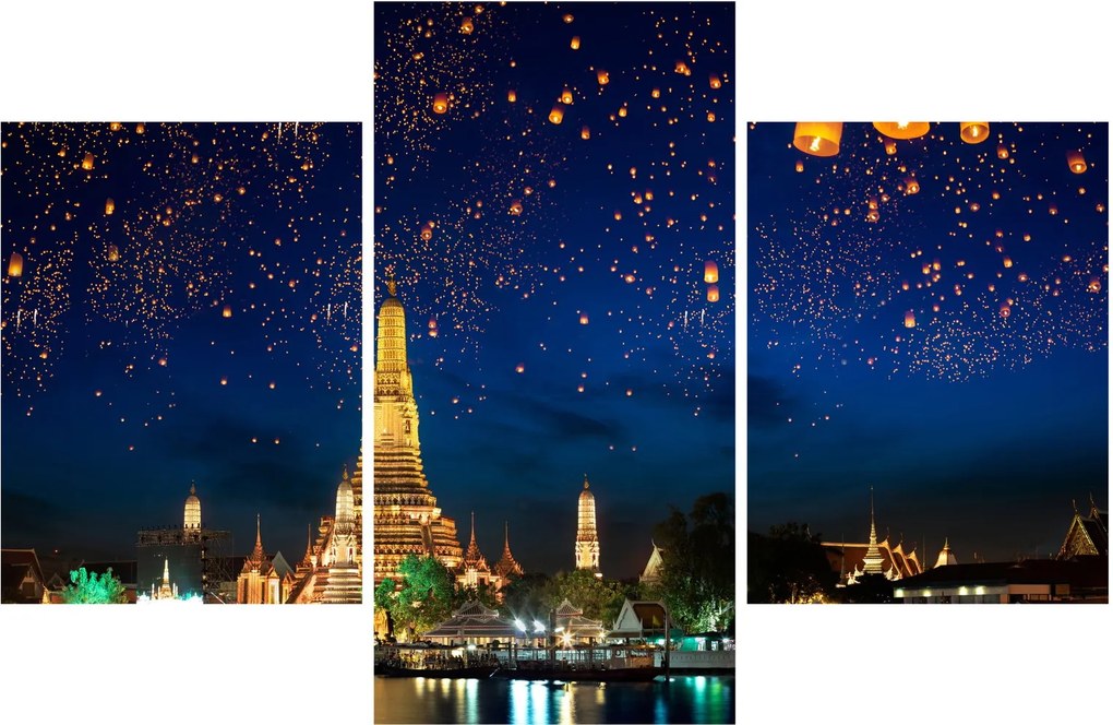 Kép - A boldogság lámpásai, Bangkok (90x60 cm)