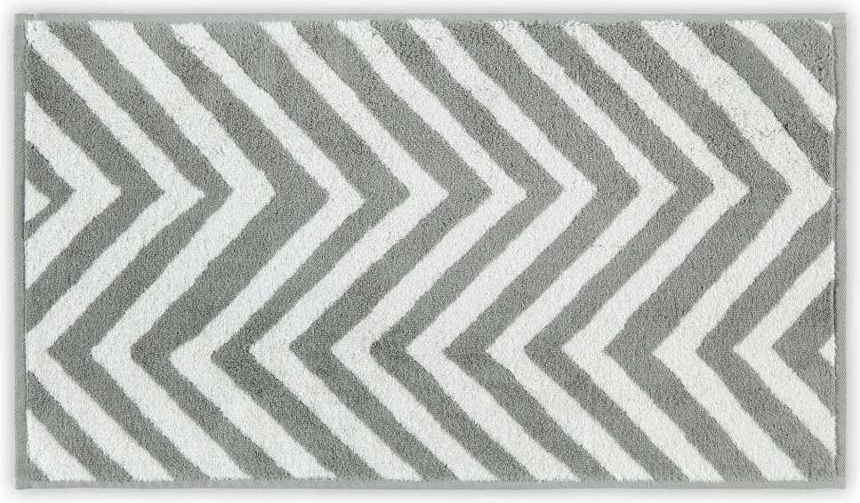 Chevron konyharuha, fehér-szürke, 33×33 cm