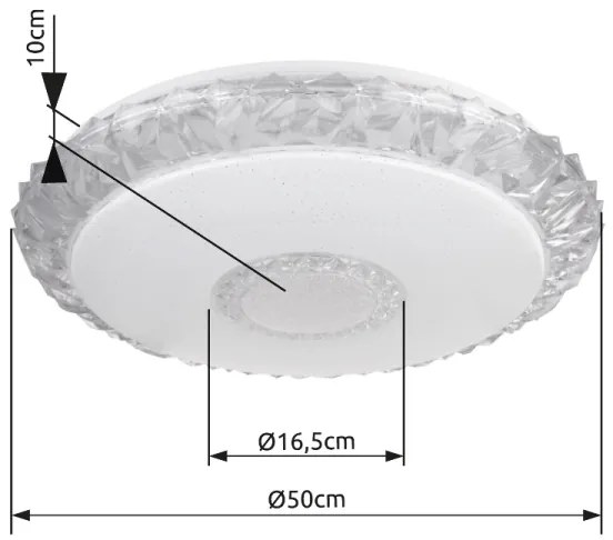 Globo 48413-40SH - LED dimm. mennyezeti lámpa EDDIE 40W/230V, 50 cm, Tuya DO