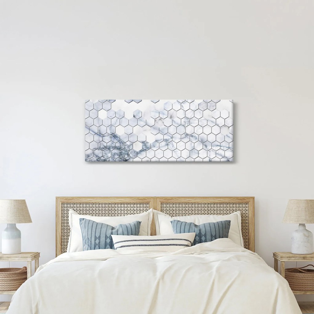 Kép - Márványozott hatszög (120x50 cm)