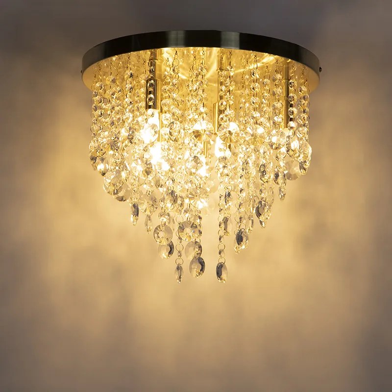 Klasszikus mennyezeti lámpa arany/réz 35 cm - Medusa