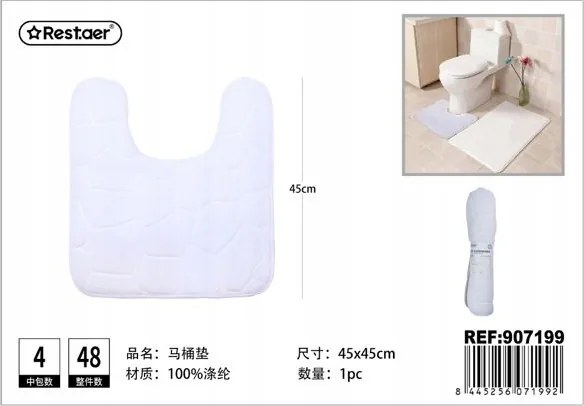 Elegáns fürdőszobaszőnyeg fehér színben