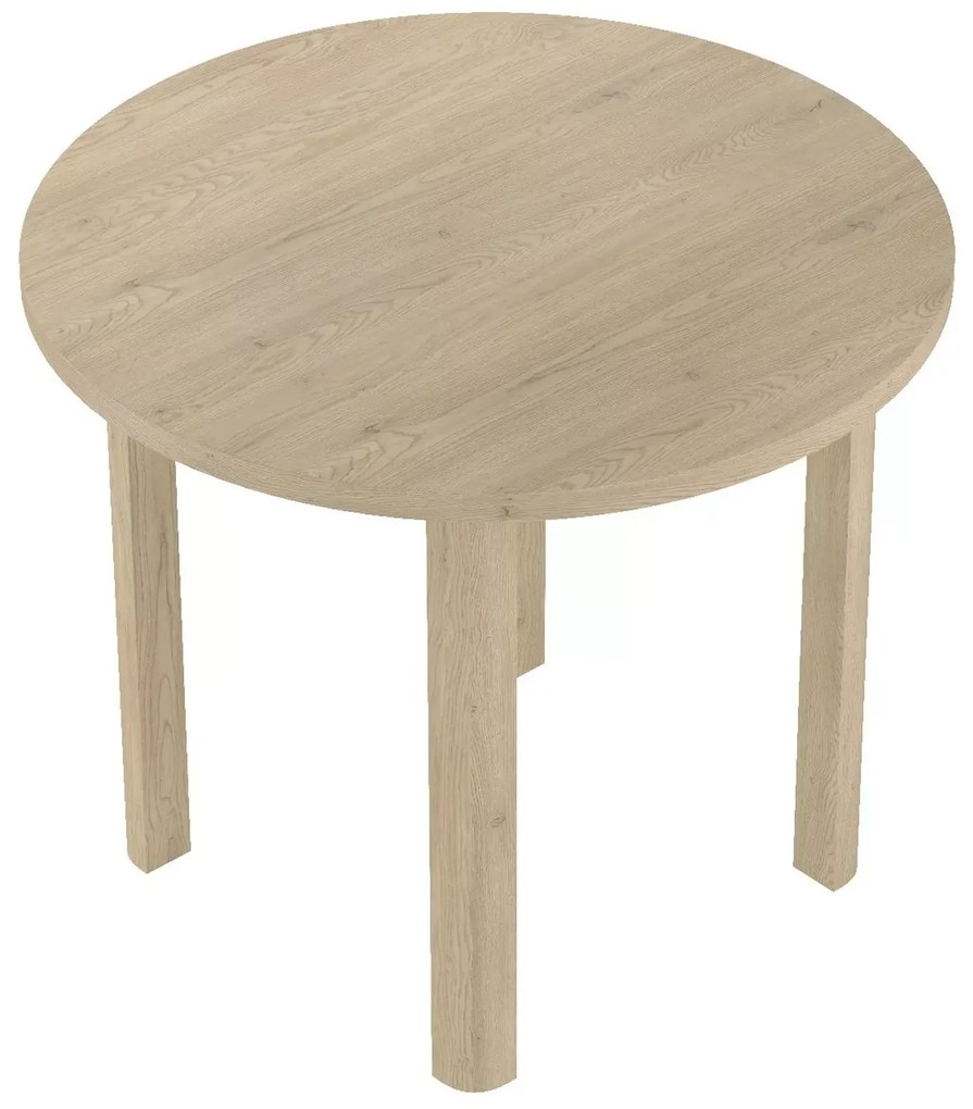 Kerek étkezőasztal ADAM 80x80 cm, Cremona Torro tölgy dekoráció