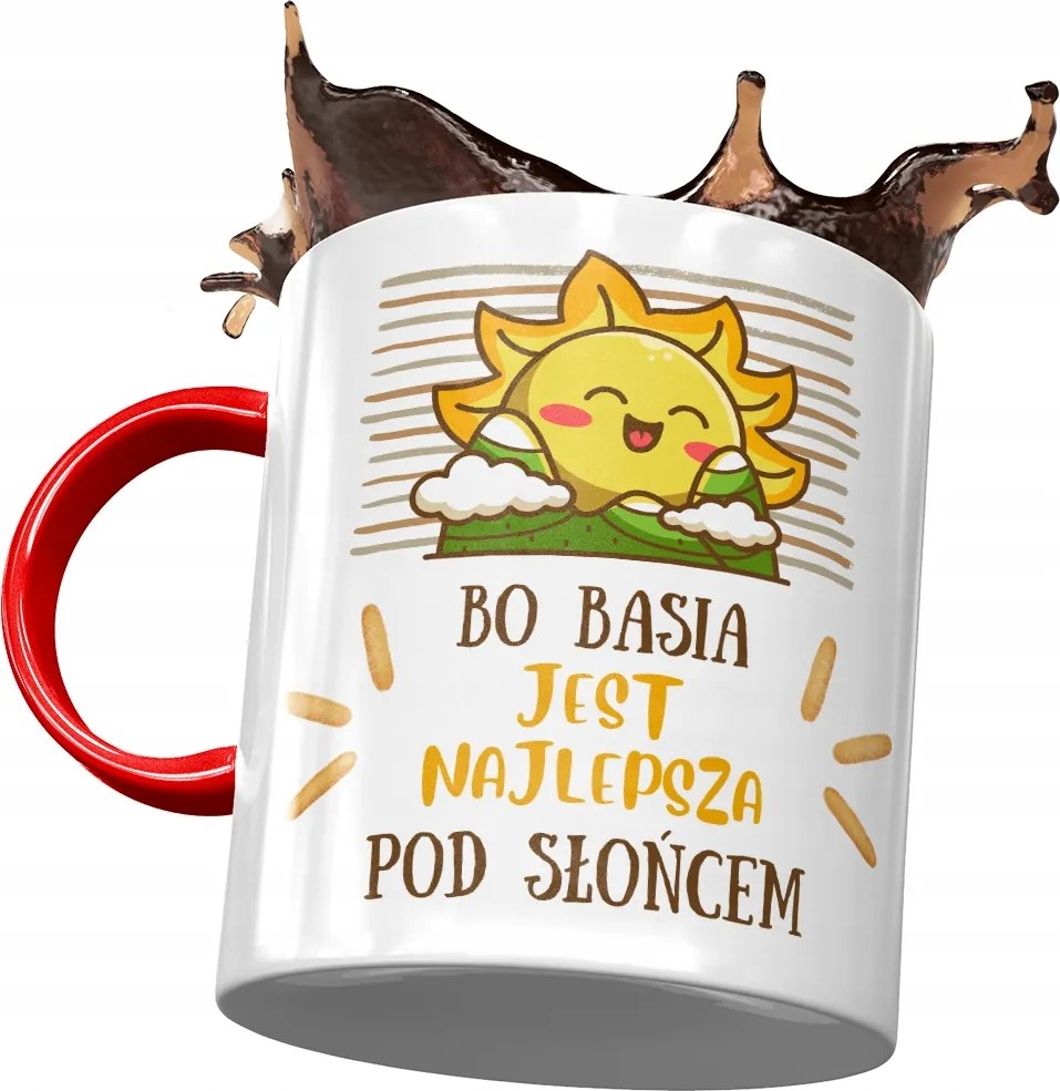 Piros Bögre Basi Barátnő Feleség Ajándék Nyomtatott Fotóval