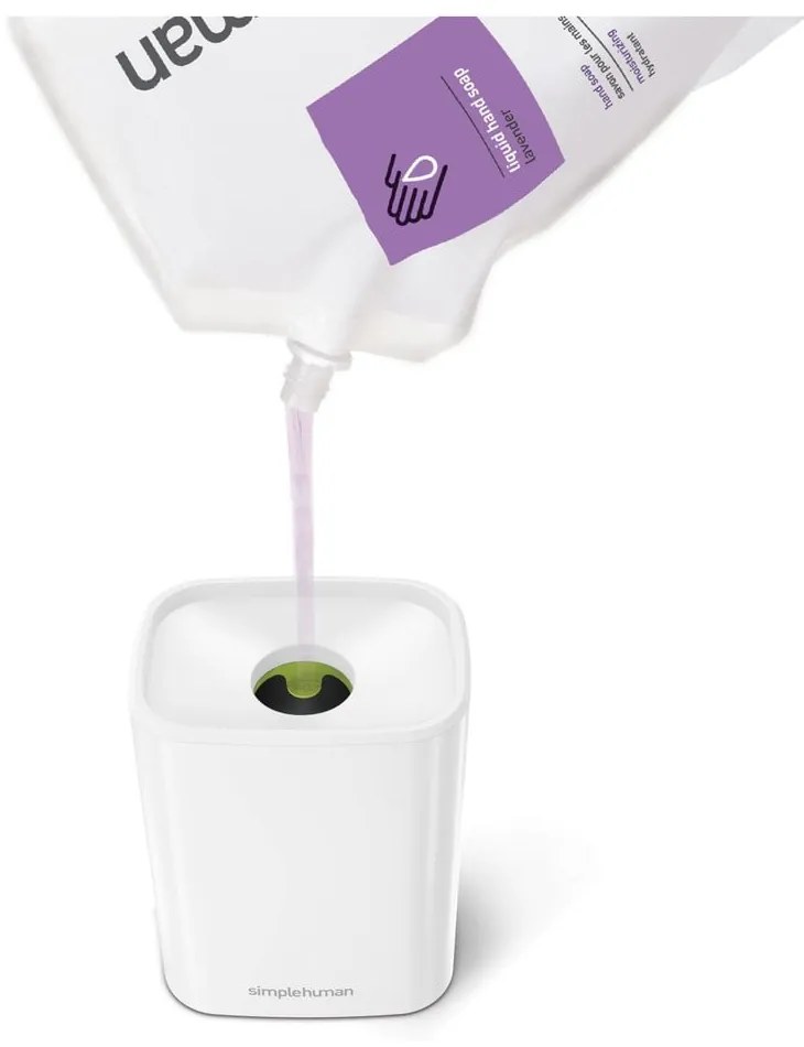 Fehér acél szappanadagoló 473 ml Pulse – simplehuman