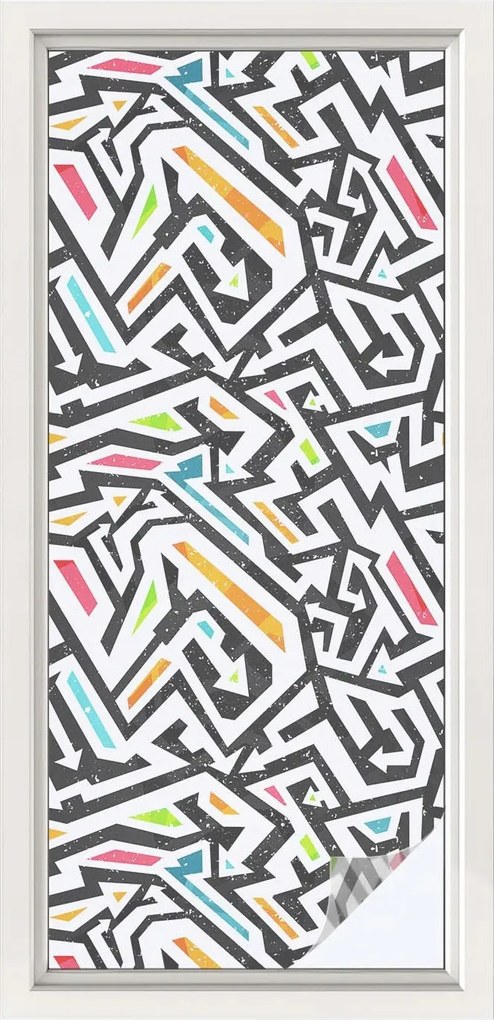 Ablaküveg fólia Adatvédelem Absztrakt geometria 50x116 cm