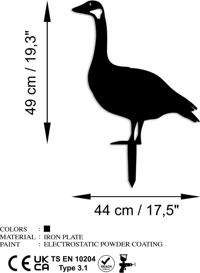 Goose fém kerti dísztárgy, 64×44 cm – TR565TNL1264