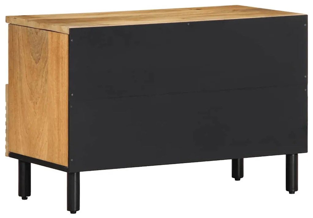barna tömör mangófa TV-szekrény 70x33x46 cm