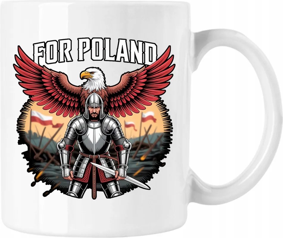 Bögre lengyel hazafias sas hazafi fehér 330ml