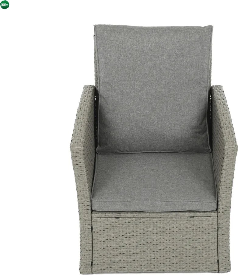 Kerti ülőgarnitúra, polyrattan, szürke, AZS-A1523 GREY