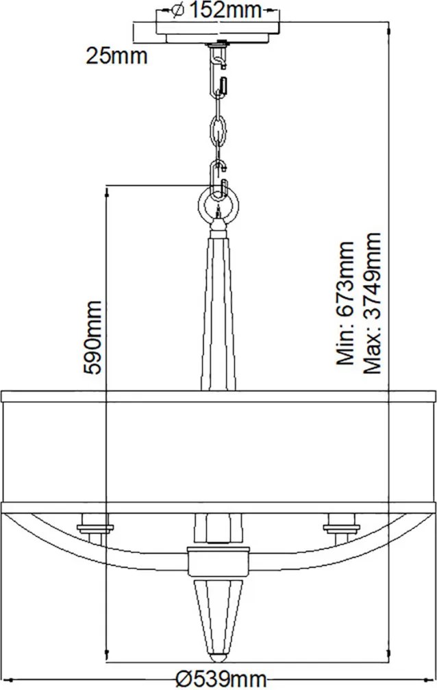 Quintiesse ASCHER QN-ASCHER-3P Függőlámpa 3x60W/E14
