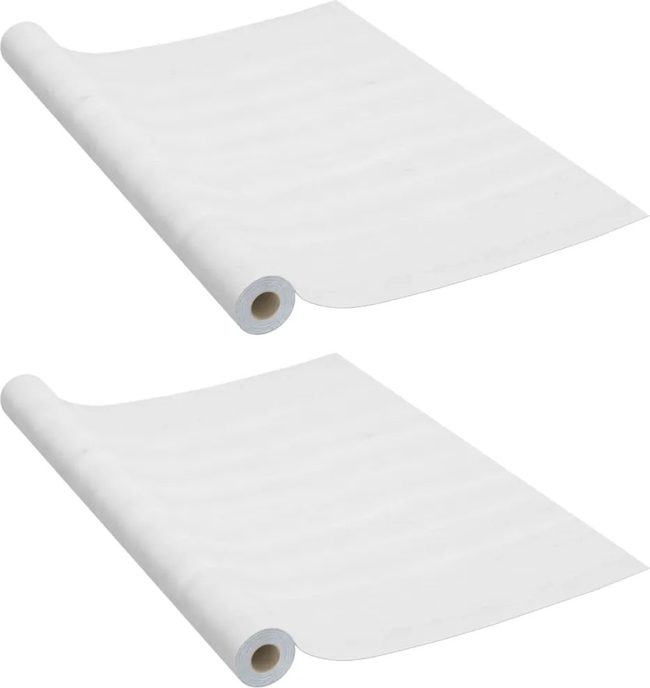 vidaXL 2 db fehér faszínű öntapadó PVC ajtófólia 500 x 90 cm