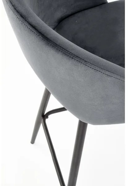 Bárszék 89x49 cm szürke/fekete