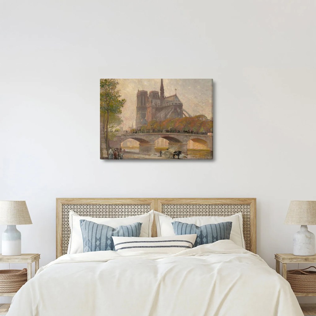 Kép - Robert William Vonnoh, Notre Dame de Paris, reprodukciók (70x50 cm)