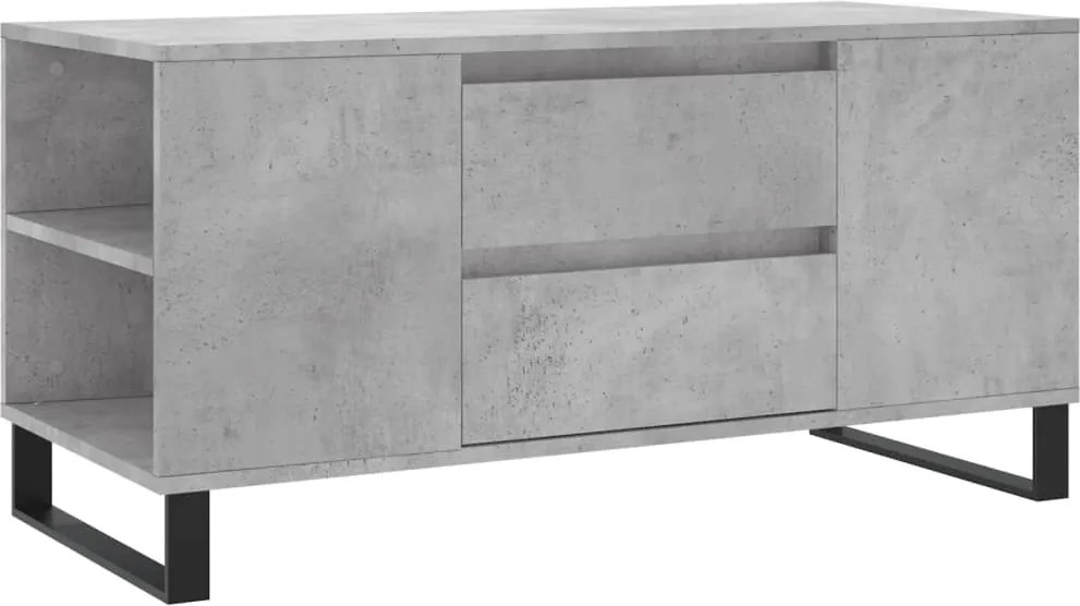 vidaXL betonszürke szerelt fa dohányzóasztal 102x44,5x50 cm