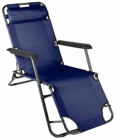 DIVERO Kerti összecsukható nyugágy kék