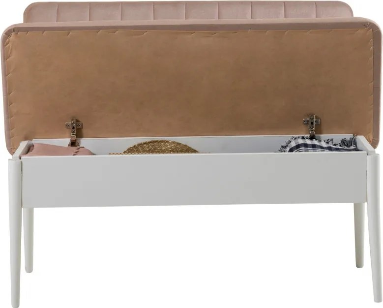 Vina tárolópad, fehér-kő, 110 cm