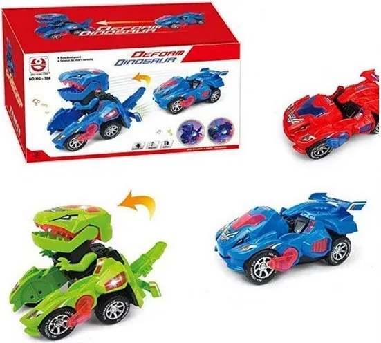 Zaparkorun DYNOCAR autóvá alakítható dinoszaurusz LED-del - Zöld